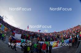 06.02.2015, Nove Mesto, Czech Republic (CZE): Event Feature: full packed grand stand - IBU world cup biathlon, single mixed relay, Nove Mesto (CZE). www.nordicfocus.com. © Manzoni/NordicFocus. Every downloaded picture is fee-liable.