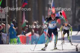 07.02.2015, Nove Mesto, Czech Republic (CZE): Juliya Dzhyma (UKR) - IBU world cup biathlon, sprint women, Nove Mesto (CZE). www.nordicfocus.com. © Manzoni/NordicFocus. Every downloaded picture is fee-liable.