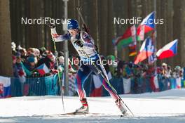 07.02.2015, Nove Mesto, Czech Republic (CZE): Annalies Cook (USA) - IBU world cup biathlon, sprint women, Nove Mesto (CZE). www.nordicfocus.com. © Manzoni/NordicFocus. Every downloaded picture is fee-liable.