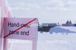 05.02.2015, Nove Mesto, Czech Republic (CZE): Event Feature: A Track sign - IBU world cup biathlon, training, Nove Mesto (CZE). www.nordicfocus.com. © Manzoni/NordicFocus. Every downloaded picture is fee-liable.