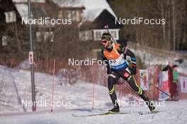 12.02.2015, Oslo, Norway (NOR): Simon Fourcade (FRA) - IBU world cup biathlon Holmenkollen, individual men, Oslo (NOR). www.nordicfocus.com. © Manzoni/NordicFocus. Every downloaded picture is fee-liable.