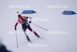 15.02.2015, Oslo, Norway (NOR): Simon Eder (AUT) - IBU world cup biathlon Holmenkollen, relay men, Oslo (NOR). www.nordicfocus.com. © Manzoni/NordicFocus. Every downloaded picture is fee-liable.