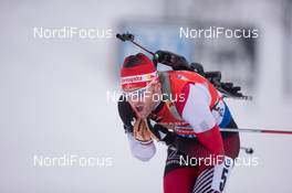 15.02.2015, Oslo, Norway (NOR): Simon Eder (AUT) - IBU world cup biathlon Holmenkollen, relay men, Oslo (NOR). www.nordicfocus.com. © Manzoni/NordicFocus. Every downloaded picture is fee-liable.