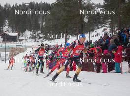 15.02.2015, Oslo, Norway (NOR): Eric Lesser (GER) - IBU world cup biathlon Holmenkollen, relay men, Oslo (NOR). www.nordicfocus.com. © Manzoni/NordicFocus. Every downloaded picture is fee-liable.