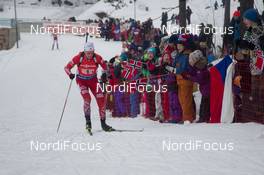 15.02.2015, Oslo, Norway (NOR): Alexander Os (NOR) - IBU world cup biathlon Holmenkollen, relay men, Oslo (NOR). www.nordicfocus.com. © Manzoni/NordicFocus. Every downloaded picture is fee-liable.