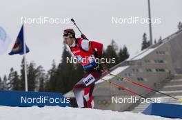 15.02.2015, Oslo, Norway (NOR): Dominik Landertinger (AUT) - IBU world cup biathlon Holmenkollen, relay men, Oslo (NOR). www.nordicfocus.com. © Manzoni/NordicFocus. Every downloaded picture is fee-liable.
