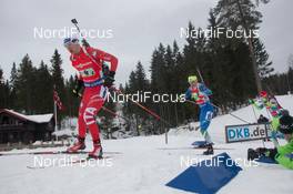 15.02.2015, Oslo, Norway (NOR): Dominik Windisch (ITA) - IBU world cup biathlon Holmenkollen, relay men, Oslo (NOR). www.nordicfocus.com. © Manzoni/NordicFocus. Every downloaded picture is fee-liable.