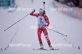 15.02.2015, Oslo, Norway (NOR): Karin Oberhofer (ITA) - IBU world cup biathlon Holmenkollen, relay women, Oslo (NOR). www.nordicfocus.com. © Manzoni/NordicFocus. Every downloaded picture is fee-liable.
