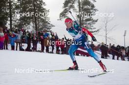 14.02.2015, Oslo, Norway (NOR): Alexey Volkov (RUS) - IBU world cup biathlon Holmenkollen, sprint men, Oslo (NOR). www.nordicfocus.com. © Manzoni/NordicFocus. Every downloaded picture is fee-liable.
