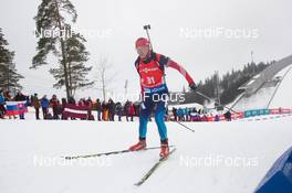 14.02.2015, Oslo, Norway (NOR): Ekaterina Glazyrina (RUS) - IBU world cup biathlon Holmenkollen, sprint women, Oslo (NOR). www.nordicfocus.com. © Manzoni/NordicFocus. Every downloaded picture is fee-liable.