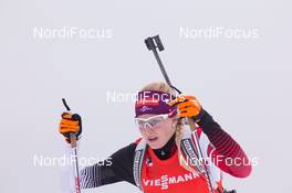 14.02.2015, Oslo, Norway (NOR): Lise Theresa Hauser (AUT) - IBU world cup biathlon Holmenkollen, sprint women, Oslo (NOR). www.nordicfocus.com. © Manzoni/NordicFocus. Every downloaded picture is fee-liable.