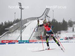 14.02.2015, Oslo, Norway (NOR): Marie Dorin (FRA) - IBU world cup biathlon Holmenkollen, sprint women, Oslo (NOR). www.nordicfocus.com. © Manzoni/NordicFocus. Every downloaded picture is fee-liable.