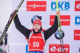 14.02.2015, Oslo, Norway (NOR): Laura Dahlmeier (GER) - IBU world cup biathlon Holmenkollen, sprint women, Oslo (NOR). www.nordicfocus.com. © Manzoni/NordicFocus. Every downloaded picture is fee-liable.