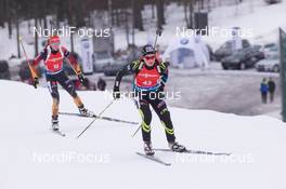 14.02.2015, Oslo, Norway (NOR): Justine Braisaz (FRA) - IBU world cup biathlon Holmenkollen, sprint women, Oslo (NOR). www.nordicfocus.com. © Manzoni/NordicFocus. Every downloaded picture is fee-liable.