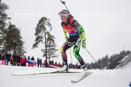 14.02.2015, Oslo, Norway (NOR): Nadia Pisareva (BLR) - IBU world cup biathlon Holmenkollen, sprint women, Oslo (NOR). www.nordicfocus.com. © Manzoni/NordicFocus. Every downloaded picture is fee-liable.