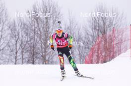 14.02.2015, Oslo, Norway (NOR): Darya Domracheva (BLR) - IBU world cup biathlon Holmenkollen, sprint women, Oslo (NOR). www.nordicfocus.com. © Manzoni/NordicFocus. Every downloaded picture is fee-liable.
