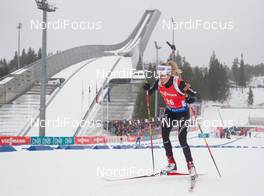 14.02.2015, Oslo, Norway (NOR): Elisa Gasparin (SUI) - IBU world cup biathlon Holmenkollen, sprint women, Oslo (NOR). www.nordicfocus.com. © Manzoni/NordicFocus. Every downloaded picture is fee-liable.