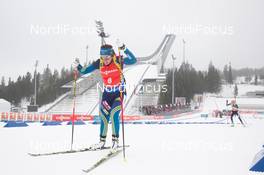 14.02.2015, Oslo, Norway (NOR): Elisabeth Hoegberg (SWE) - IBU world cup biathlon Holmenkollen, sprint women, Oslo (NOR). www.nordicfocus.com. © Manzoni/NordicFocus. Every downloaded picture is fee-liable.