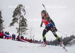 14.02.2015, Oslo, Norway (NOR): Enora Latuilliere (FRA) - IBU world cup biathlon Holmenkollen, sprint women, Oslo (NOR). www.nordicfocus.com. © Manzoni/NordicFocus. Every downloaded picture is fee-liable.
