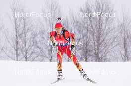 14.02.2015, Oslo, Norway (NOR): Jialin Tang (CHN) - IBU world cup biathlon Holmenkollen, sprint women, Oslo (NOR). www.nordicfocus.com. © Manzoni/NordicFocus. Every downloaded picture is fee-liable.