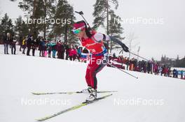 14.02.2015, Oslo, Norway (NOR): Fuyuko Suzuki (JPN) - IBU world cup biathlon Holmenkollen, sprint women, Oslo (NOR). www.nordicfocus.com. © Manzoni/NordicFocus. Every downloaded picture is fee-liable.