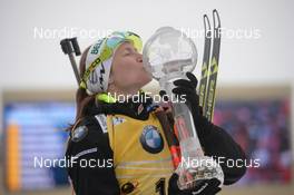 22.03.2015, Khanty-Mansiysk, Russia (RUS): Darya Domracheva (BLR) - IBU world cup biathlon, cups, Khanty-Mansiysk (RUS). www.nordicfocus.com. © Tumashov/NordicFocus. Every downloaded picture is fee-liable.