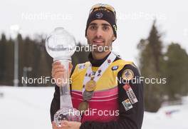 22.03.2015, Khanty-Mansiysk, Russia (RUS): Martin Fourcade (FRA) - IBU world cup biathlon, cups, Khanty-Mansiysk (RUS). www.nordicfocus.com. © Manzoni/NordicFocus. Every downloaded picture is fee-liable.