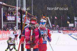 22.03.2015, Khanty-Mansiysk, Russia (RUS): Anton Shipulin (RUS), Tarjei Boe (NOR), (l-r) - IBU world cup biathlon, mass men, Khanty-Mansiysk (RUS). www.nordicfocus.com. © Manzoni/NordicFocus. Every downloaded picture is fee-liable.