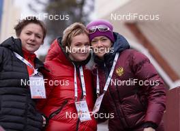 22.03.2015, Khanty-Mansiysk, Russia (RUS): Oxana Rotcheva (RUS) and Olga Zaitseva (RUS) - IBU world cup biathlon, mass men, Khanty-Mansiysk (RUS). www.nordicfocus.com. © Manzoni/NordicFocus. Every downloaded picture is fee-liable.