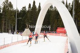 22.03.2015, Khanty-Mansiysk, Russia (RUS):  Laura Dahlmeier (GER), Franziska Hildebrand (GER), (l-r) - IBU world cup biathlon, mass women, Khanty-Mansiysk (RUS). www.nordicfocus.com. © Tumashov/NordicFocus. Every downloaded picture is fee-liable.