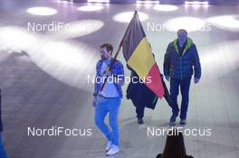 18.03.2015, Khanty-Mansiysk, Russia (RUS): Michael Roesch (BEL) - IBU world cup biathlon, opening ceremony, Khanty-Mansiysk (RUS). www.nordicfocus.com. © Manzoni/NordicFocus. Every downloaded picture is fee-liable.