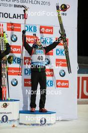 12.03.2015, Kontiolahti, Finland (FIN): Ondrej Moravec (CZE) - IBU world championships biathlon, individual men, Kontiolahti (FIN). www.nordicfocus.com. © NordicFocus. Every downloaded picture is fee-liable.