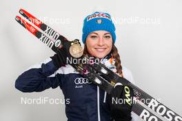 13.03.2015, Kontiolahti, Finland (FIN): Dorothea Wierer (ITA) - IBU world championships biathlon, medals, Kontiolahti (FIN). www.nordicfocus.com. © NordicFocus. Every downloaded picture is fee-liable.