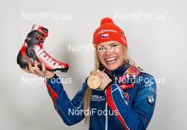 06.03.2015, Kontiolahti, Finland (FIN): Gabriela Soukalova (CZE) - IBU world championships biathlon, medals, Kontiolahti (FIN). www.nordicfocus.com. © NordicFocus. Every downloaded picture is fee-liable.