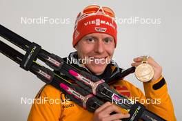 14.03.2015, Kontiolahti, Finland (FIN): Daniel Boehm (GER) - IBU world championships biathlon, medals, Kontiolahti (FIN). www.nordicfocus.com. © NordicFocus. Every downloaded picture is fee-liable.