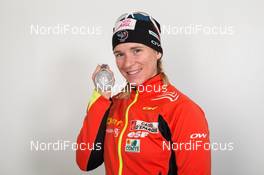 06.03.2015, Kontiolahti, Finland (FIN): Anais Bescond (FRA) - IBU world championships biathlon, medals, Kontiolahti (FIN). www.nordicfocus.com. © NordicFocus. Every downloaded picture is fee-liable.