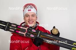 06.03.2015, Kontiolahti, Finland (FIN): Tarjei Boe (NOR) - IBU world championships biathlon, medals, Kontiolahti (FIN). www.nordicfocus.com. © NordicFocus. Every downloaded picture is fee-liable.