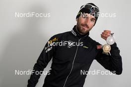 14.03.2015, Kontiolahti, Finland (FIN): Jean Guillaume Beatrix (FRA) - IBU world championships biathlon, medals, Kontiolahti (FIN). www.nordicfocus.com. © NordicFocus. Every downloaded picture is fee-liable.