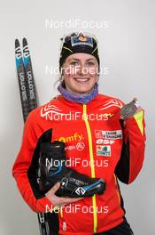 13.03.2015, Kontiolahti, Finland (FIN): Justine Braisaz (FRA) - IBU world championships biathlon, medals, Kontiolahti (FIN). www.nordicfocus.com. © NordicFocus. Every downloaded picture is fee-liable.