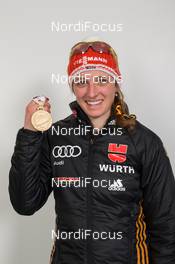 13.03.2015, Kontiolahti, Finland (FIN): Vanessa Hinz (GER) - IBU world championships biathlon, medals, Kontiolahti (FIN). www.nordicfocus.com. © NordicFocus. Every downloaded picture is fee-liable.