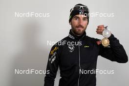 14.03.2015, Kontiolahti, Finland (FIN): Jean Guillaume Beatrix (FRA) - IBU world championships biathlon, medals, Kontiolahti (FIN). www.nordicfocus.com. © NordicFocus. Every downloaded picture is fee-liable.