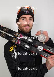 06.03.2015, Kontiolahti, Finland (FIN): Jean Guillaume Beatrix (FRA) - IBU world championships biathlon, medals, Kontiolahti (FIN). www.nordicfocus.com. © NordicFocus. Every downloaded picture is fee-liable.