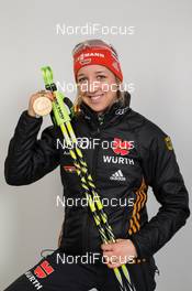 13.03.2015, Kontiolahti, Finland (FIN): Franziska Preuss (GER) - IBU world championships biathlon, medals, Kontiolahti (FIN). www.nordicfocus.com. © NordicFocus. Every downloaded picture is fee-liable.