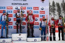 08.03.2015, Kontiolahti, Finland (FIN): Anton Shipulin (RUS),Erik LESSER (GER), Tarjei BOE (NOR), Michal SLESINGR (CZE),Ole Einar BJOERNDALEN (NOR), Vladimir ILIEV (BUL) - IBU world championships biathlon, pursuit men, Kontiolahti (FIN). www.nordicfocus.com. © Evgeny Tumashov/ NordicFocus. Every downloaded picture is fee-liable.