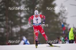 08.03.2015, Kontiolahti, Finland (FIN): Johannes Thingnes Boe (NOR) - IBU world championships biathlon, pursuit men, Kontiolahti (FIN). www.nordicfocus.com. © NordicFocus. Every downloaded picture is fee-liable.