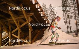 08.03.2015, Kontiolahti, Finland (FIN): Darya DOMRACHEVA (BLR) - IBU world championships biathlon, pursuit women, Kontiolahti (FIN). www.nordicfocus.com. © Evgeny Tumashov/ NordicFocus. Every downloaded picture is fee-liable.