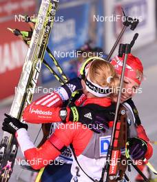 08.03.2015, Kontiolahti, Finland (FIN):  Weronika NOWAKOWSKA-ZIEMNIAK (POL),Ekaterina SHUMILOVA (RUS) - IBU world championships biathlon, pursuit women, Kontiolahti (FIN). www.nordicfocus.com. © Evgeny Tumashov/ NordicFocus. Every downloaded picture is fee-liable.