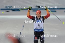 08.03.2015, Kontiolahti, Finland (FIN): Laura DAHLMEIER(GER),  - IBU world championships biathlon, pursuit women, Kontiolahti (FIN). www.nordicfocus.com. © Evgeny Tumashov/ NordicFocus. Every downloaded picture is fee-liable.