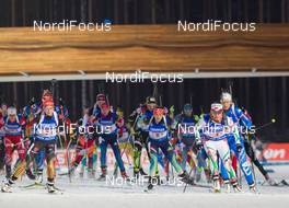 13.03.2015, Kontiolahti, Finland (FIN): Franziska Hildebrand (GER), Ekaterina Glazyrina (RUS), Iryna Varvynets (UKR), Nadezhda Skardino (BLR), (l-r) - IBU world championships biathlon, relay women, Kontiolahti (FIN). www.nordicfocus.com. © NordicFocus. Every downloaded picture is fee-liable.
