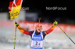 13.03.2015, Kontiolahti, Finland (FIN): Laura DAHLMEIER (GER), - IBU world championships biathlon, relay women, Kontiolahti (FIN). www.nordicfocus.com. © Evgeny Tumashov/ NordicFocus. Every downloaded picture is fee-liable.